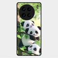 Panda Glossy Metal Case Cover For Vivo X90 Pro 5G