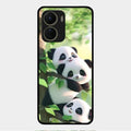 Panda Glossy Metal Case Cover For Vivo Y16