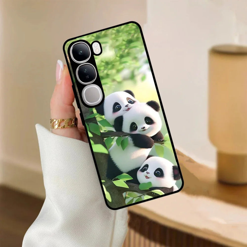 Panda Glossy Metal Case Cover For Vivo - ShopOnCliQ