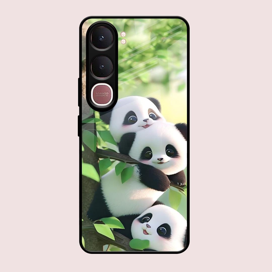 Panda Glossy Metal Case Cover For Vivo Y31 5G