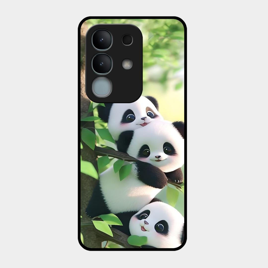 Panda Glossy Metal Case Cover For Vivo Y31 Pro 5G