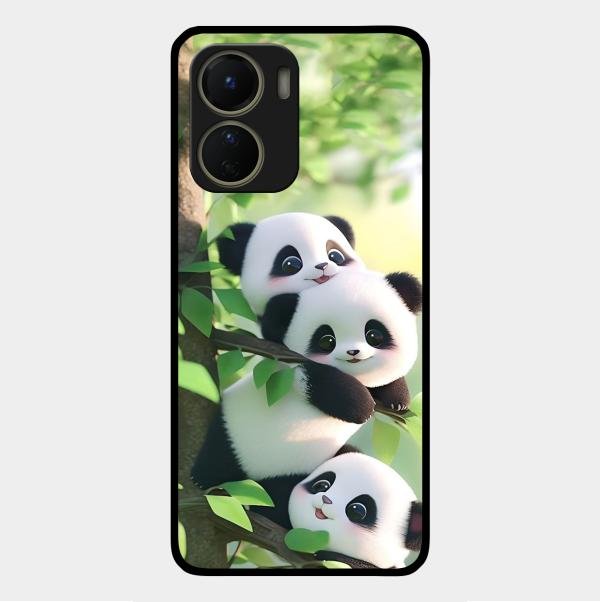 Panda Glossy Metal Case Cover For Vivo Y56 5G