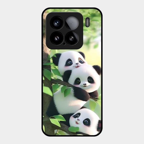 Panda Glossy Metal Case Cover For Xiaomi 15 5G