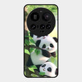 Panda Glossy Metal Case Cover For Xiaomi 15 Ultra 5G