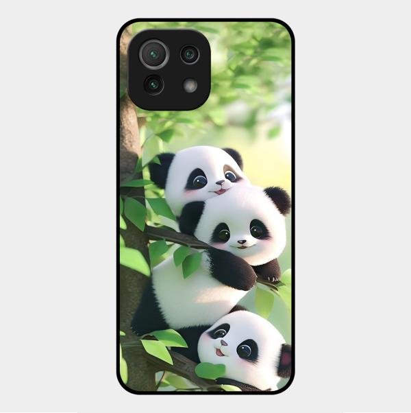 Panda Glossy Metal Case Cover For Xiaomi Mi 11 Lite