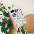 Pansies flowers Transparent Silicon Case For Google Pixel 8a 5G