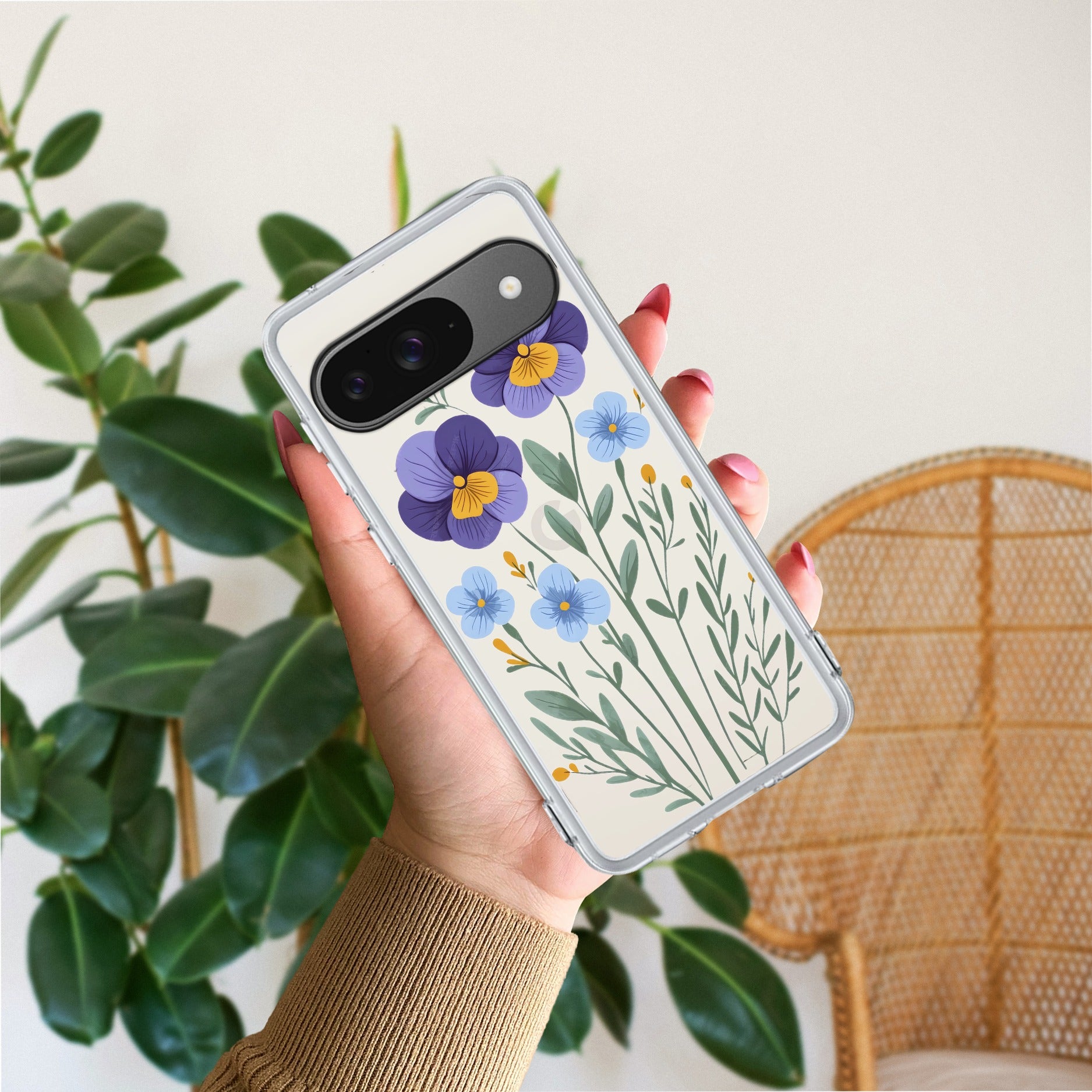 Pansies flowers Anti Yellow Case For Google Pixel 9