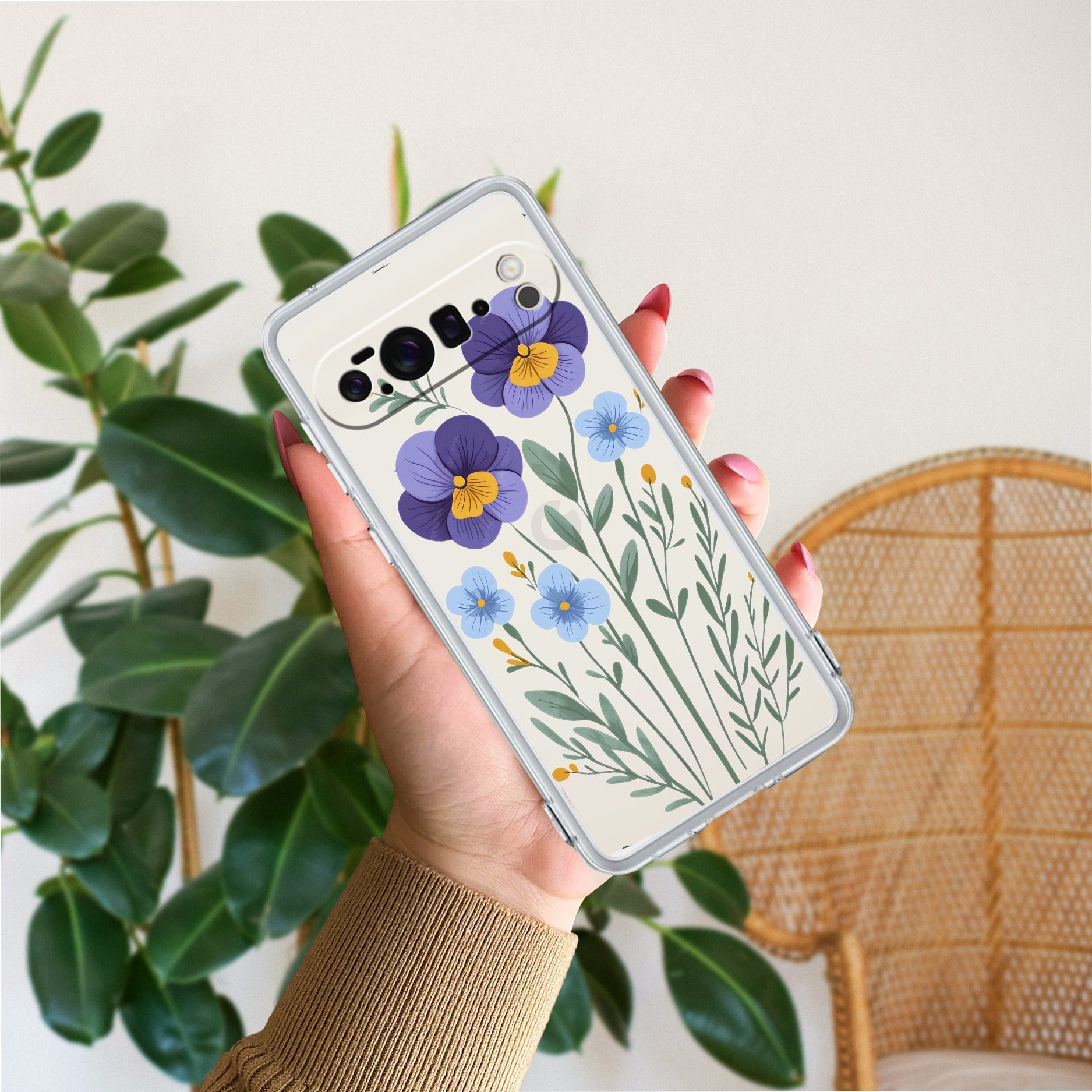 Pansies flowers Anti Yellow Case For Google Pixel 10 Pro XL