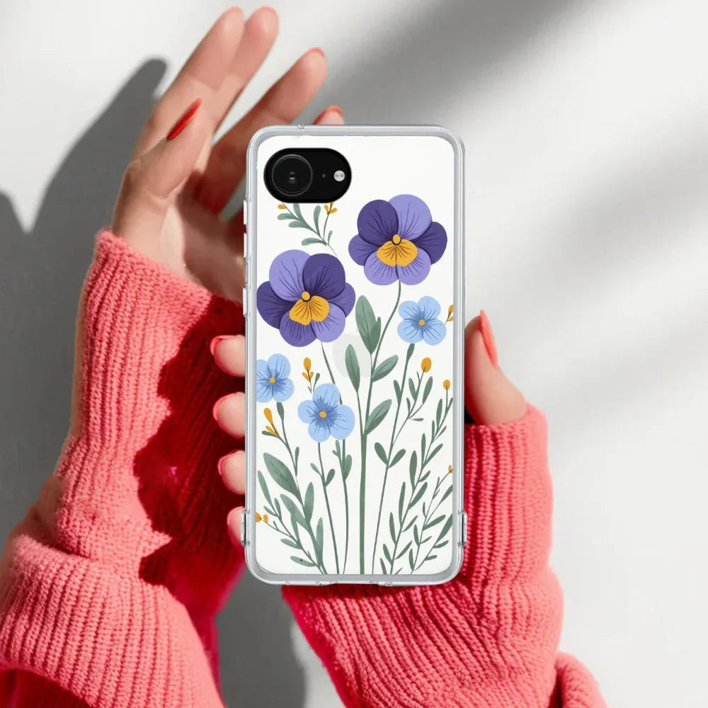 Pansies flowers Transparent Silicon Case For Google Pixel 10 Pro XL