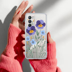 Pansies flowers Transparent Silicon Case For iQOO 9 SE 5G