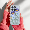 Pansies flowers Anti Yellow Case For Motorola G67 Power 5G
