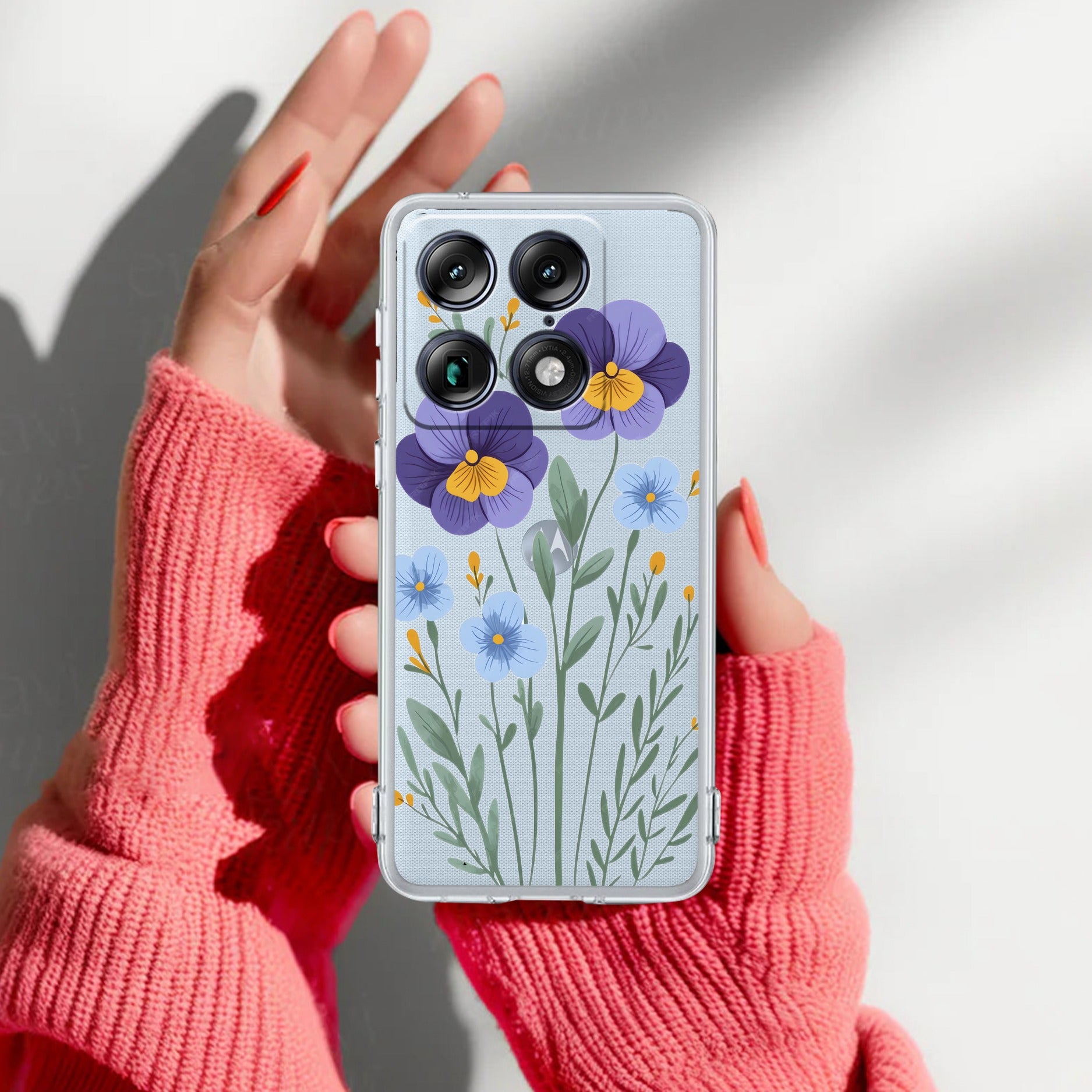 Pansies flowers Anti Yellow Case For Motorola Signature 5G