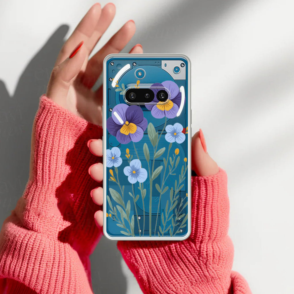 Pansies flowers Anti Yellow Case For Nothing Phone 3A 5G