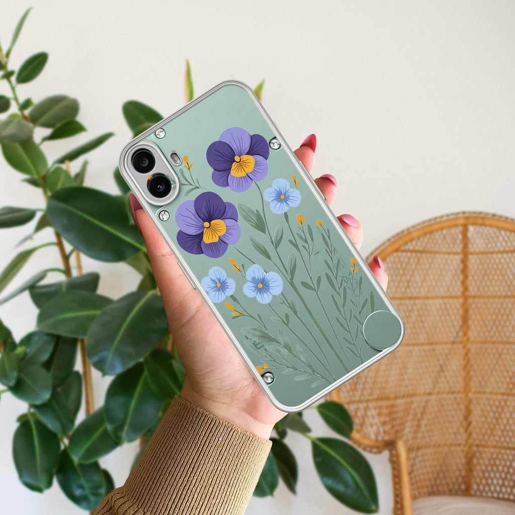 Pansies flowers Anti Yellow Case For CMF Nothing Phone 1 5G