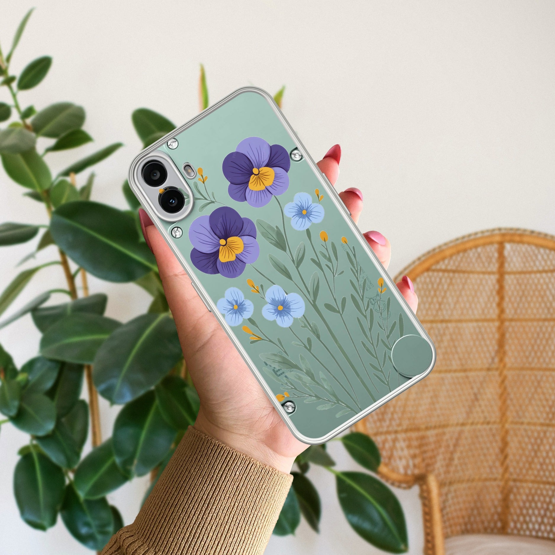 Pansies flowers Anti Yellow Case For CMF Nothing Phone 1 5G