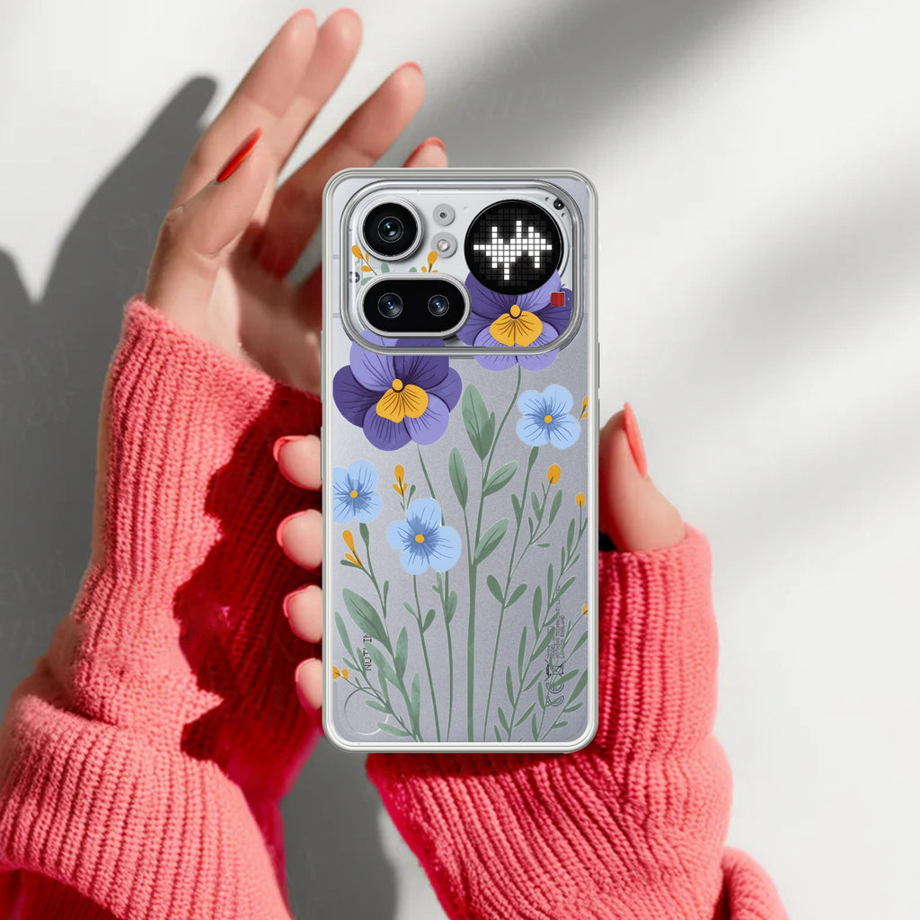 Pansies flowers Anti Yellow Case For Nothing Phone 4A Pro 5G