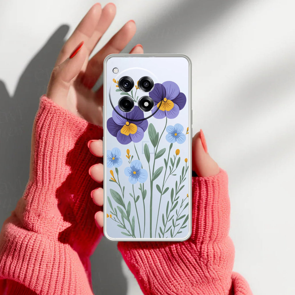 Pansies flowers Anti Yellow Case For OnePlus 12R 5G