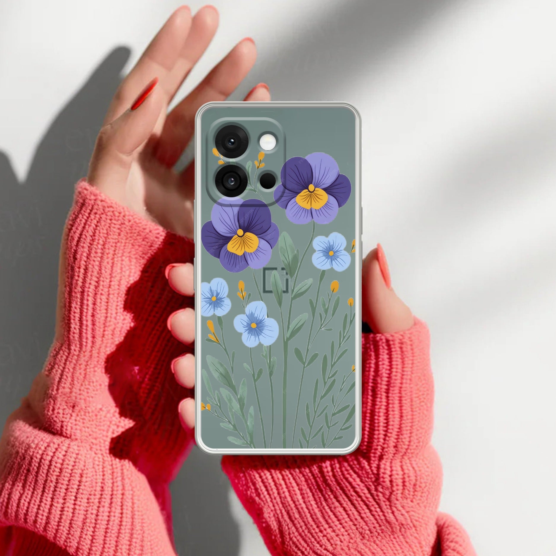 Pansies flowers Transparent Silicon Case For OnePlus 13s 5G