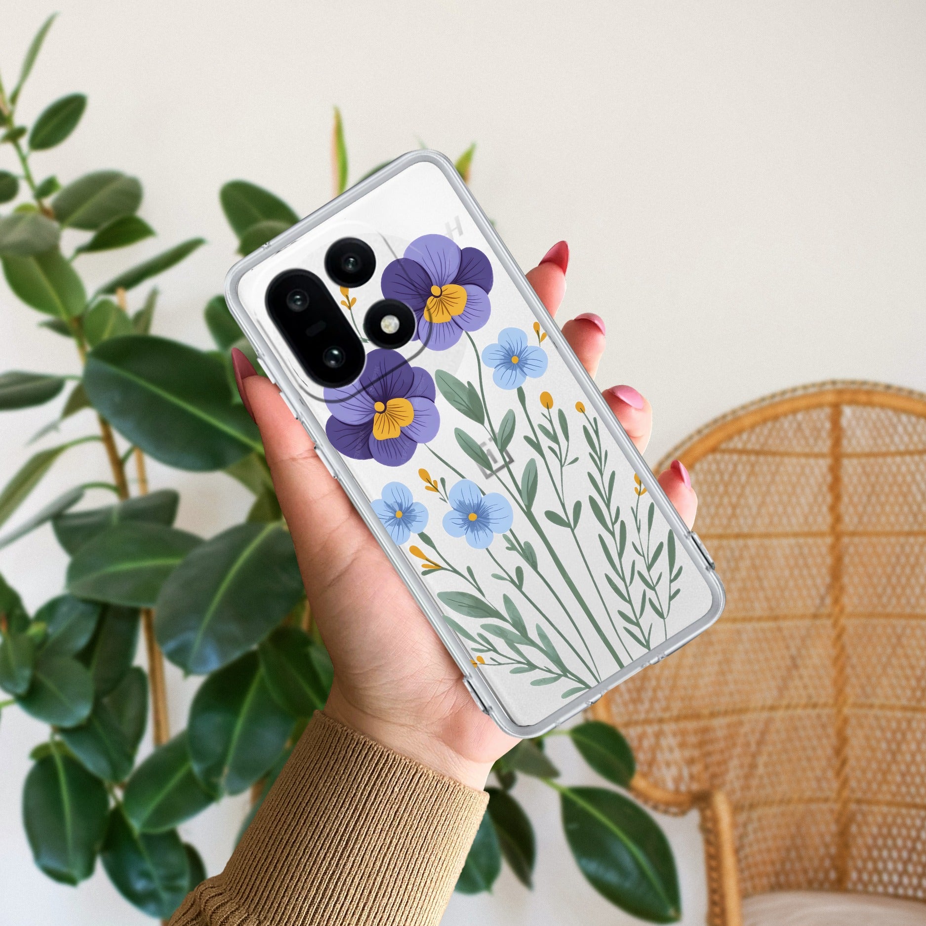 Pansies flowers Anti Yellow Case For OnePlus 15 5G