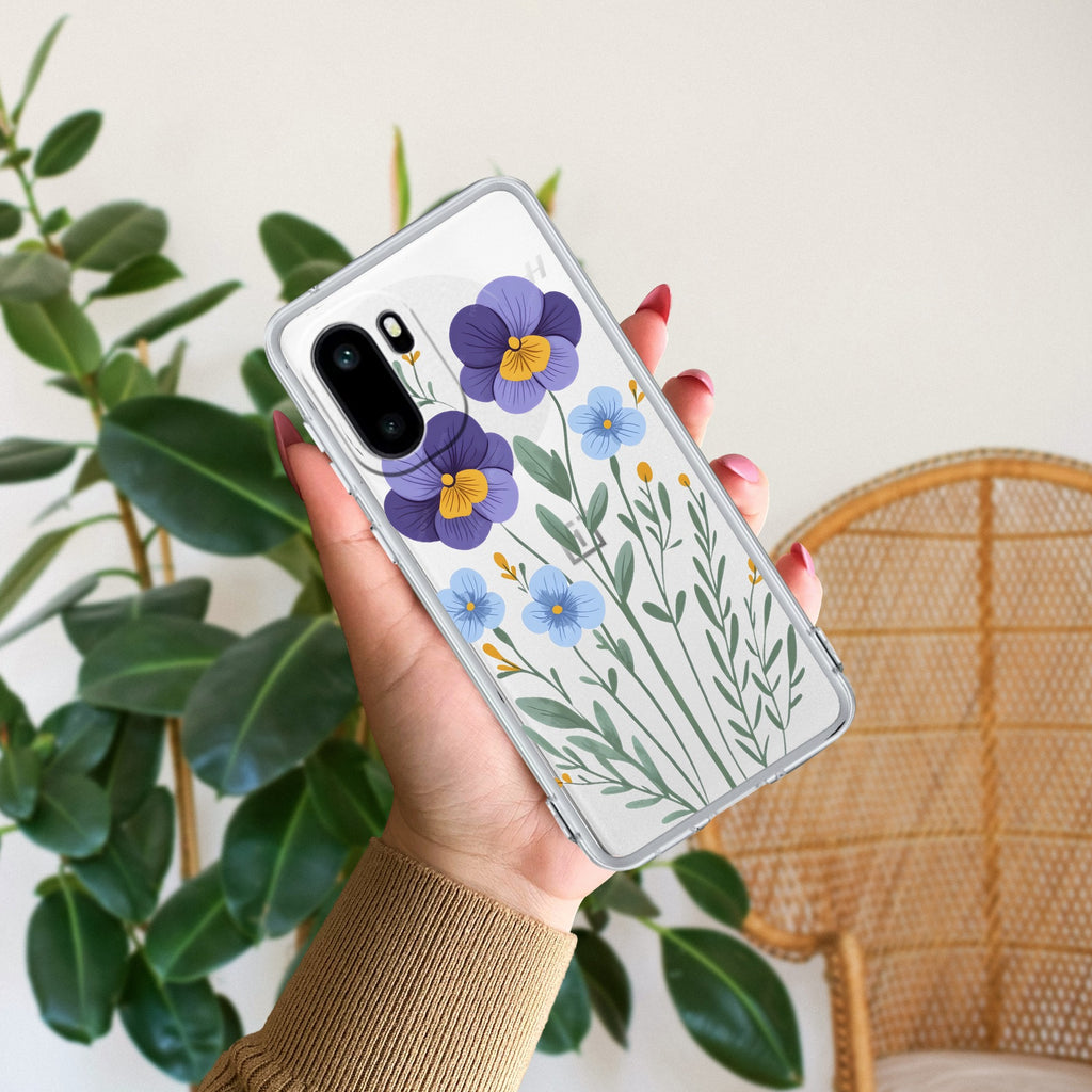 Pansies flowers Anti Yellow Case For OnePlus 15R 5G