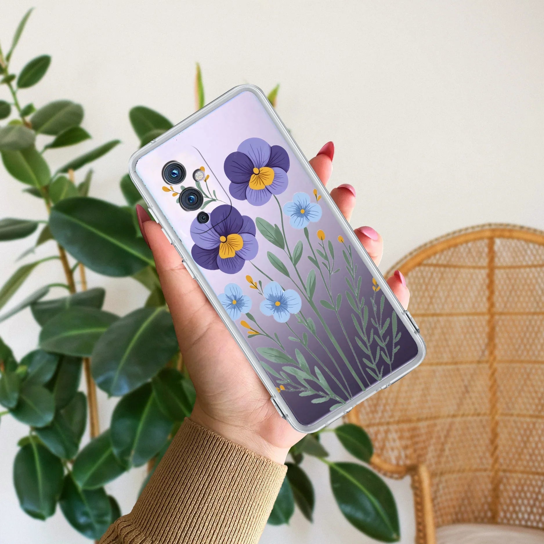 Pansies flowers Anti Yellow Case For OnePlus 9