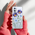 Pansies flowers Transparent Silicon Case For OnePlus 9 Pro