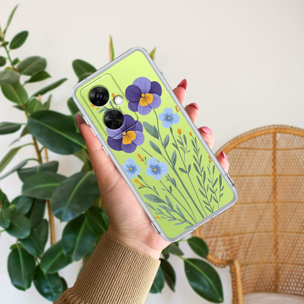 Pansies flowers Anti Yellow Case For OnePlus Nord CE 3 5G