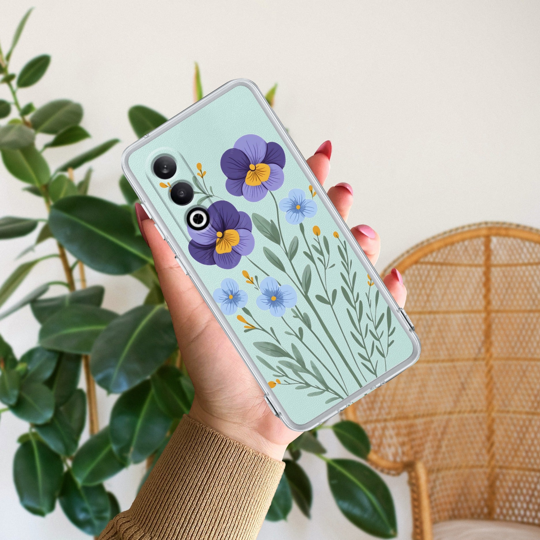 Pansies flowers Anti Yellow Case For OnePlus Nord CE 4 5G