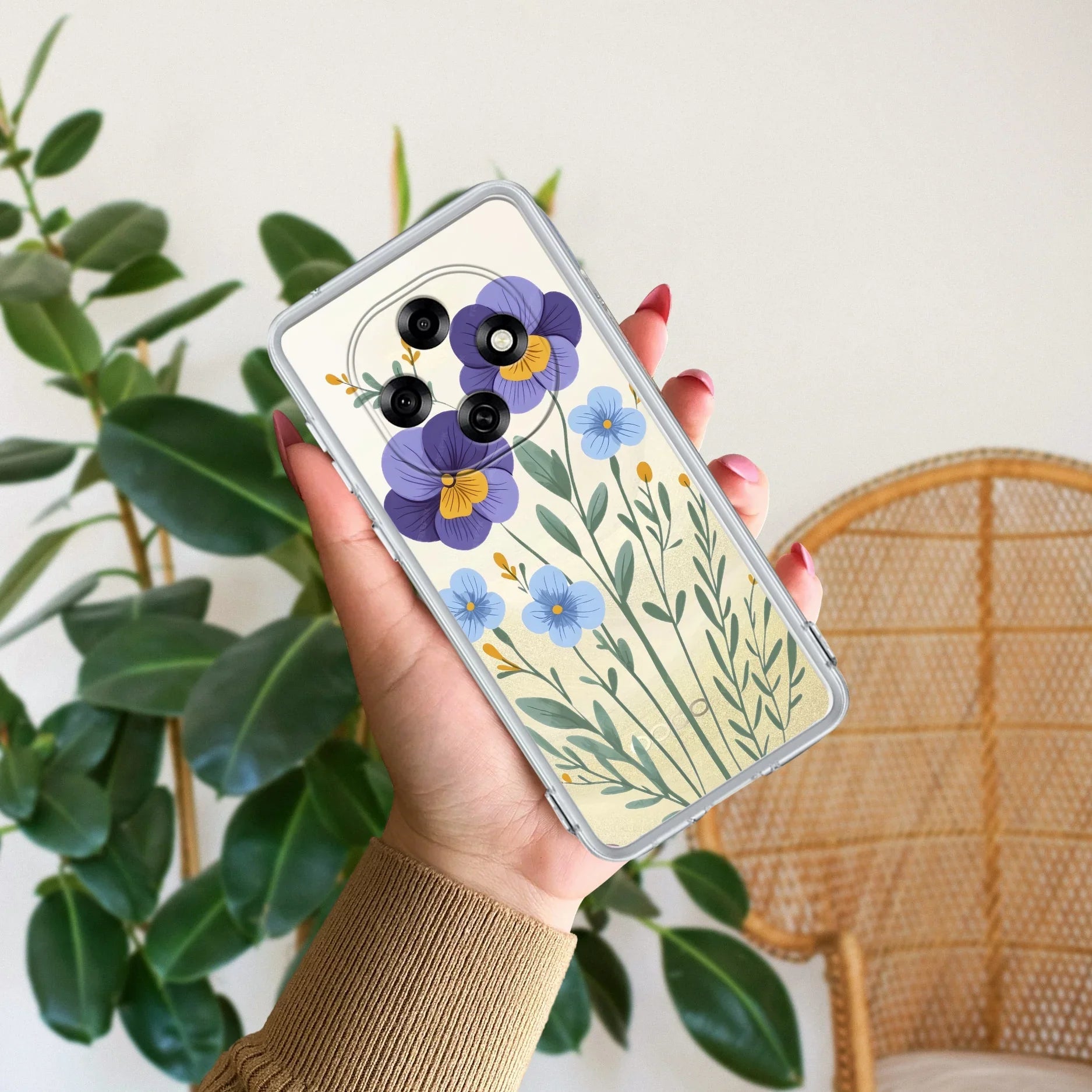 Pansies flowers Anti Yellow Case For Oppo F31 Pro 5G