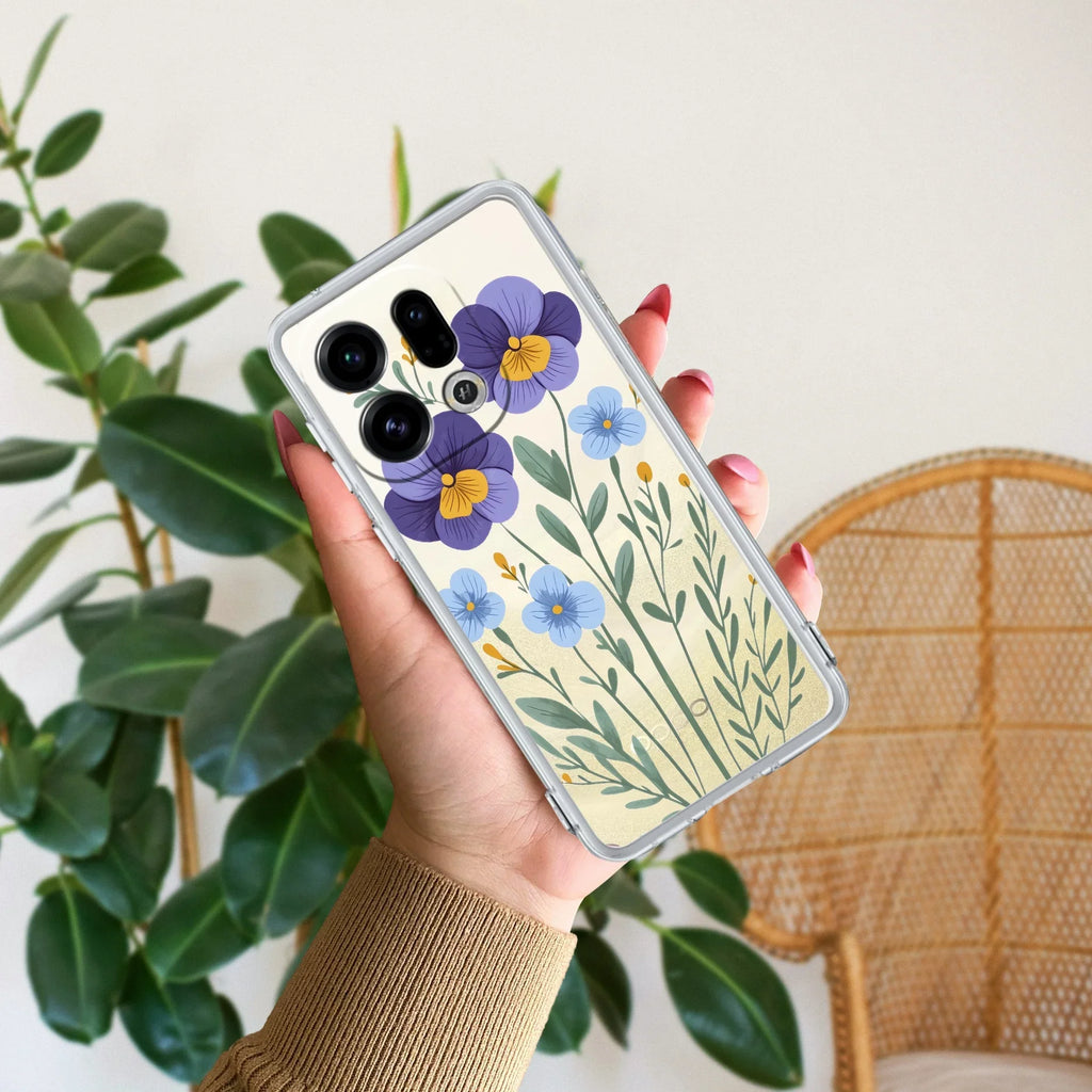Pansies flowers Anti Yellow Case For Oppo Find X9 5G
