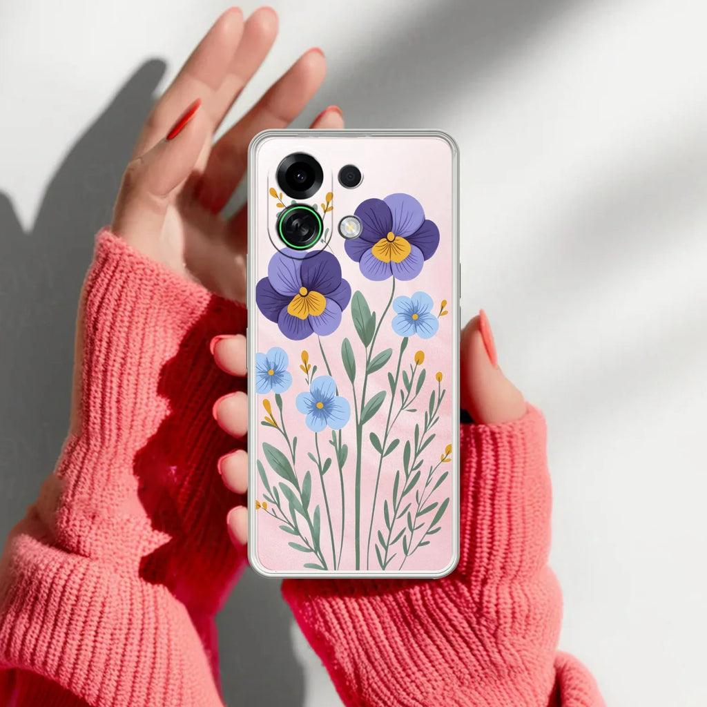 Pansies flowers Anti Yellow Case For OPPO K13 Turbo Pro 5G