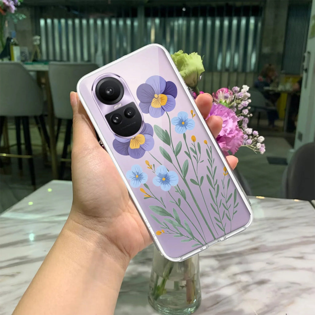 Pansies flowers Anti Yellow Case For Oppo Reno 10 5G