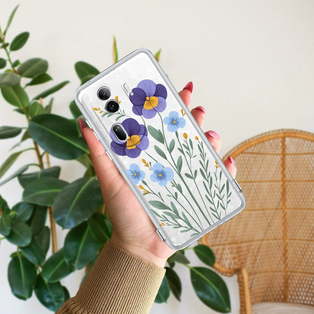 Pansies flowers Anti Yellow Case For Oppo Reno 11 Pro 5G