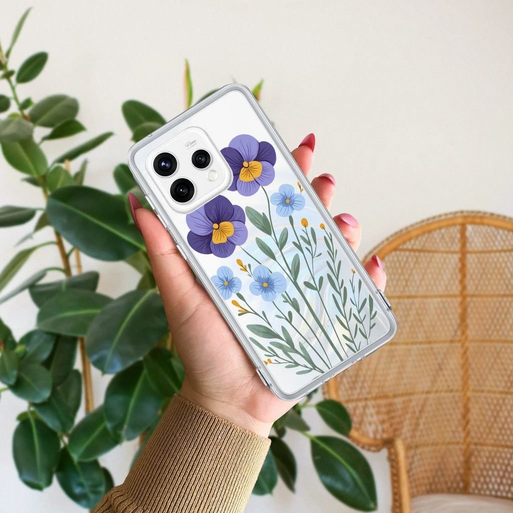 Pansies flowers Anti Yellow Case For Oppo Reno 15 5G