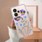 Pansies flowers Transparent Silicon Case For Realme P1 Pro 5G