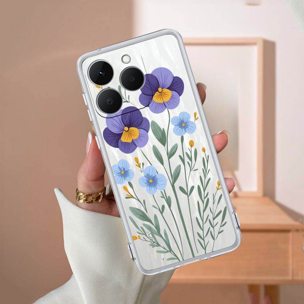 Pansies flowers Anti Yellow Case For Realme 15T 5G