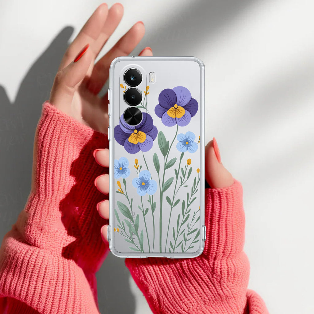 Pansies flowers Anti Yelllow Case For Realme P4x 5G