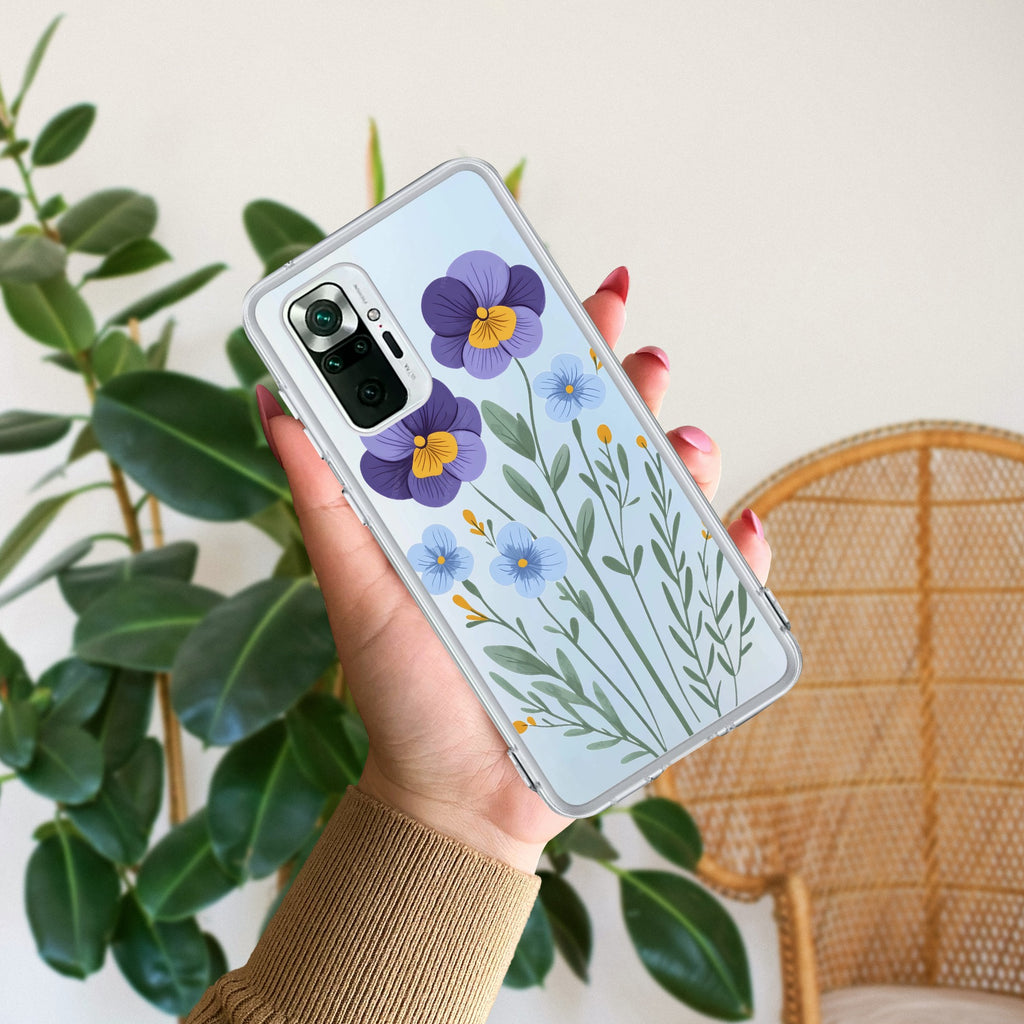 Pansies flowers Anti Yellow Case For Redmi Note 10 Pro