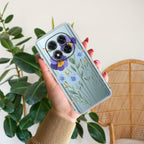 Pansies flowers Transparent Silicon Case For Redmi Note 14 Pro Plus 5G