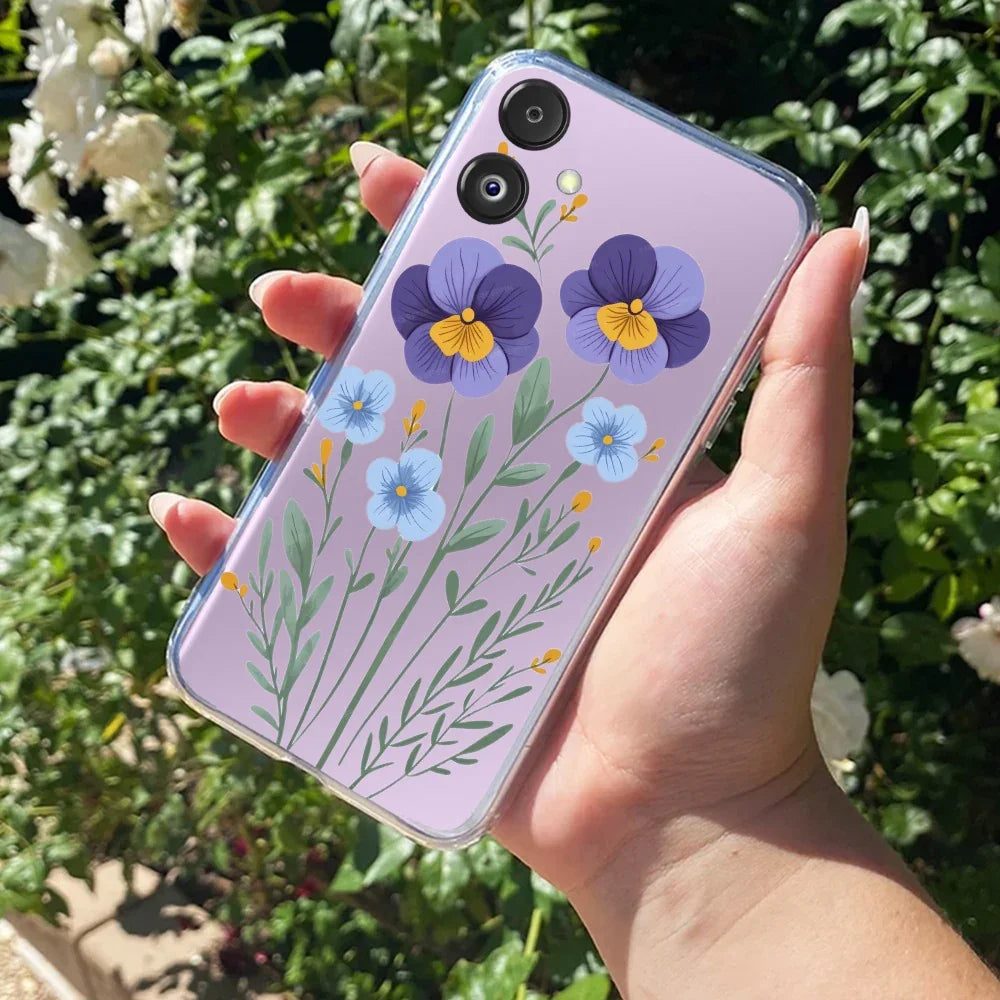 Pansies flowers Anti Yellow Case For Samsung Galaxy M13 5G