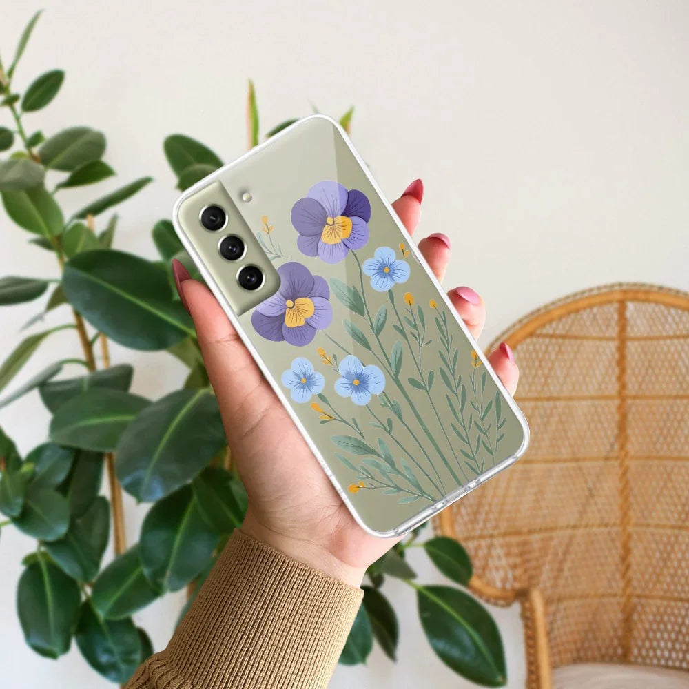 Pansies flowers Transparent Silicon Case For Samsung Galaxy A13 4G