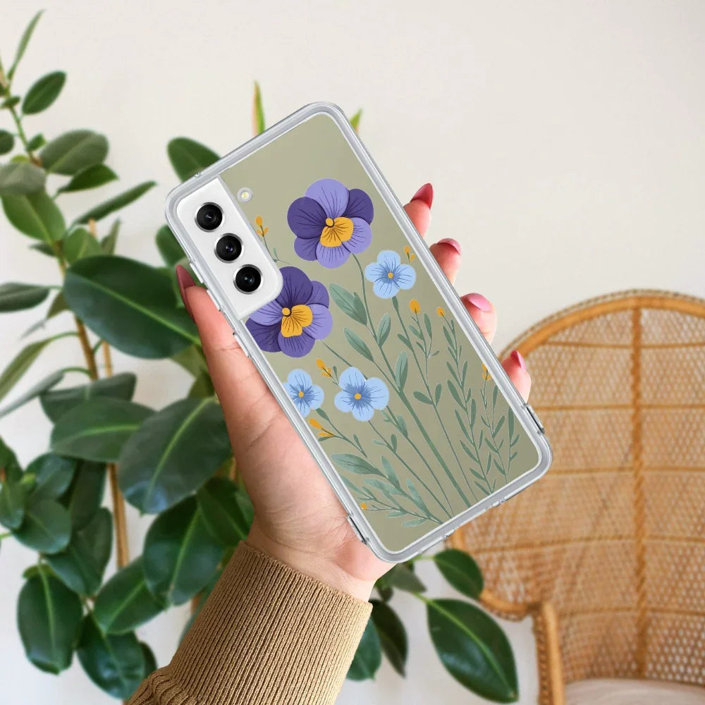 Pansies flowers Anti Yellow Case For Samsung Galaxy S22 Plus 5G