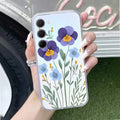 Pansies flowers Anti Yellow Case For Samsung Galaxy S23 Plus 5G