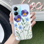 Pansies flowers Transparent Silicon Case For Vivo T2x 5G