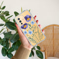 Pansies flowers Transparent Silicon Case For Vivo V23 5G