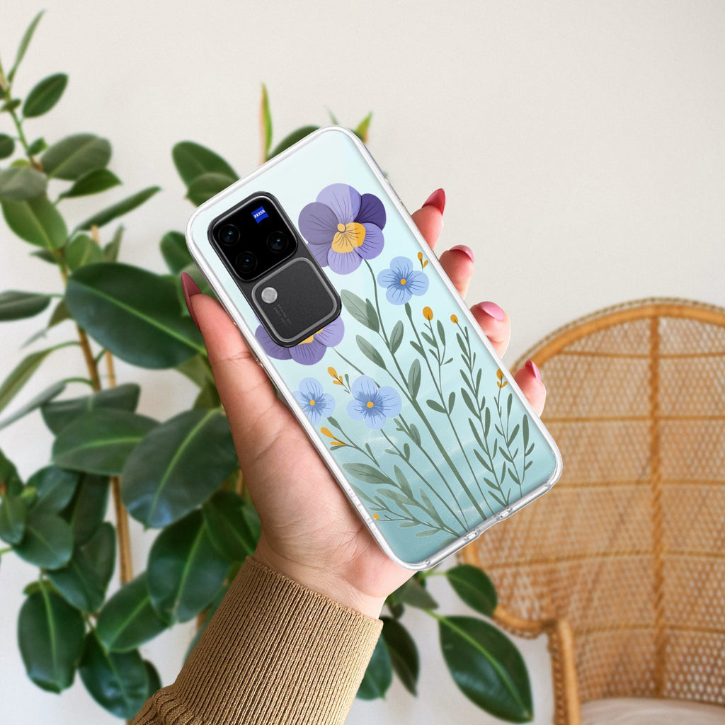 Pansies flowers Anti Yellow Case For Vivo V30 Pro 5G