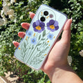 Pansies flowers Transparent Silicon Case For Vivo V30e 5G