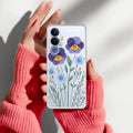 Pansies flowers Transparent Silicon Case For Vivo V70 FE 5G