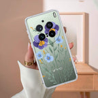 Pansies flowers Transparent Silicon Case For Vivo X200 Pro 5G