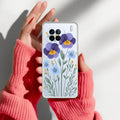 Pansies flowers Transparent Silicon Case For Vivo X90 5G
